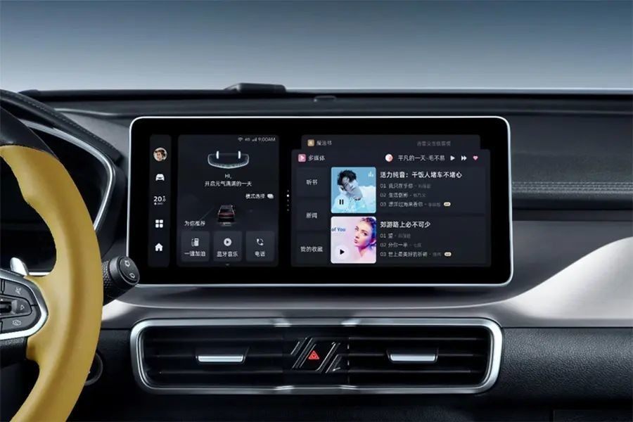 Бензиновый автомобиль Geely с автоматическим кондиционером и кожаными сиденьями для комфортного вождения